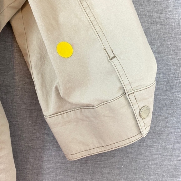 Spring Jacket Womens XL 3/4 Tabbed Sleeves Snap Front Pockets Cotton & Colors - Picture 9 of 13
